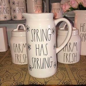 Rae Dunn SPRING HAS SPRUNG Pitcher